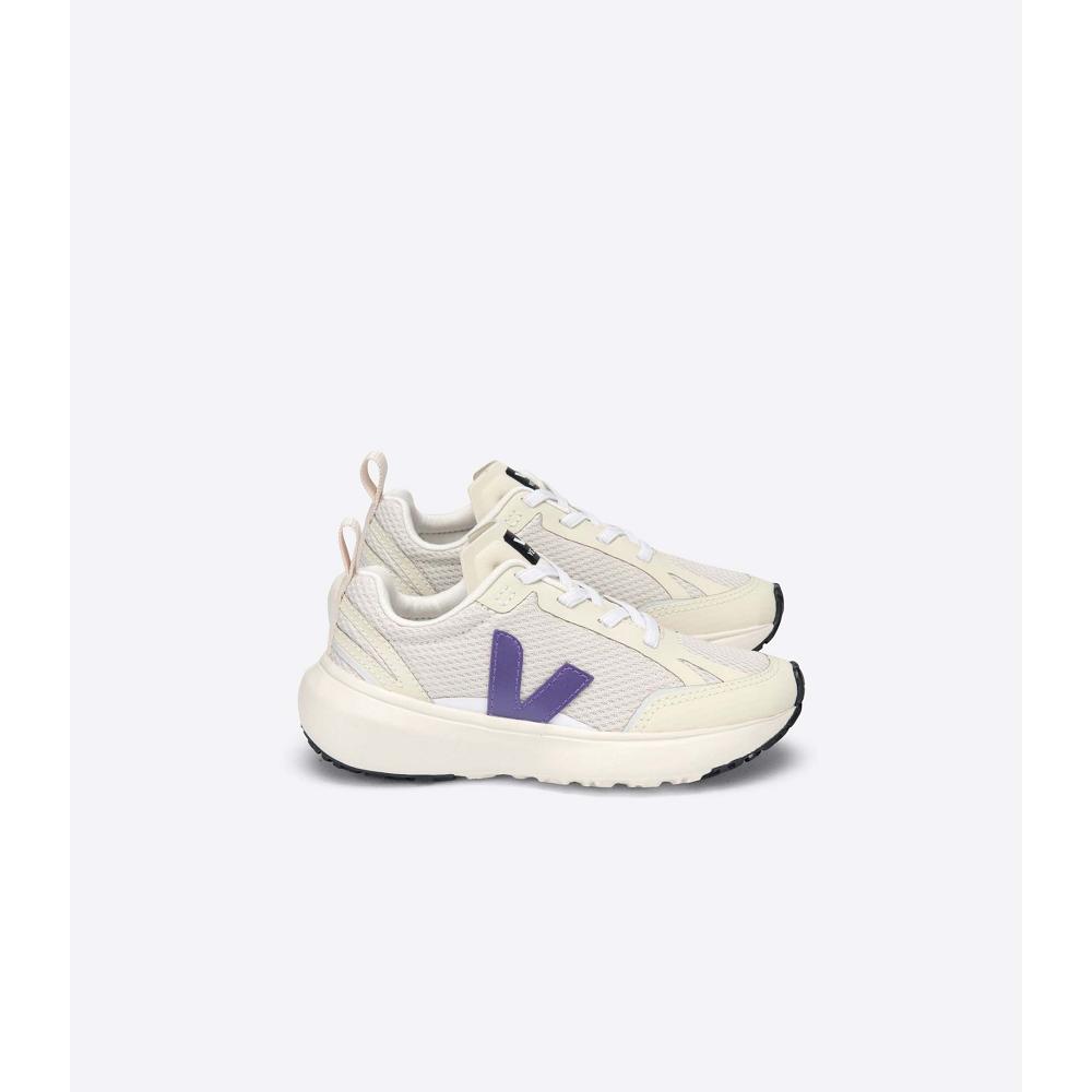 Veja CANARY ELASTIC LACE Hardloopschoenen Kinderen Beige/Purple | NL 709YXF